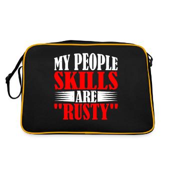 My People Skills Are 'Rusty' 13 - Retro Bag - black/gold - Back