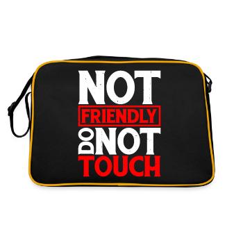Not Friendly, Do Not Touch 29 - Retro Tasche - Schwarz/Gold - Hinten