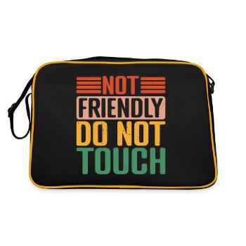 Not Friendly, Do Not Touch 30 - Retro Tasche - Schwarz/Gold - Hinten