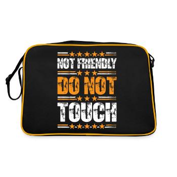 Not Friendly, Do Not Touch 31 - Retro Tasche - Schwarz/Gold - Hinten
