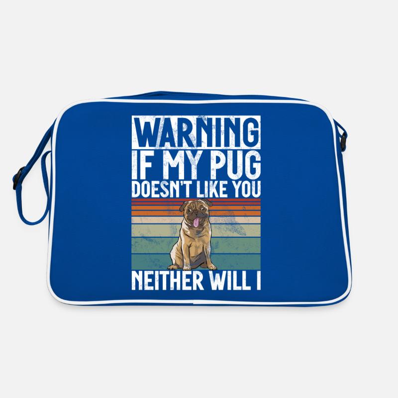 Pug Gifts for Pug Lovers Retro Tasche