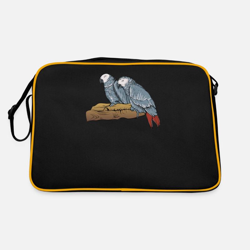 Grey Parrot I Parrot Motif for Bird Holder Retro Bag