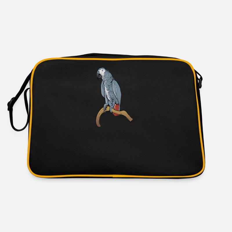 Grey Parrot I Parrot Motif for Bird Holder Retro Bag