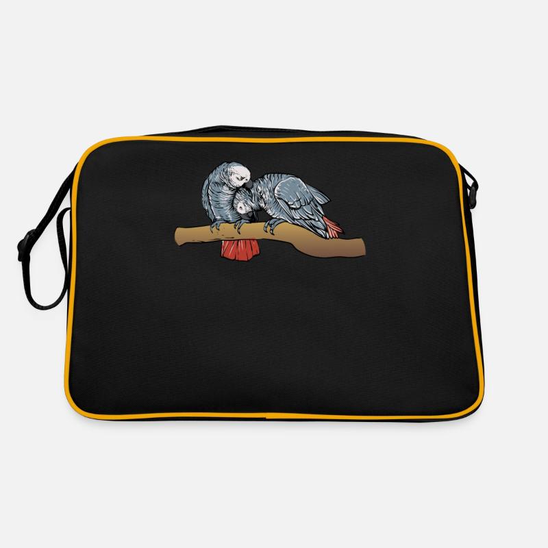 Grey Parrot I Parrot Motif for Bird Holder Retro Bag