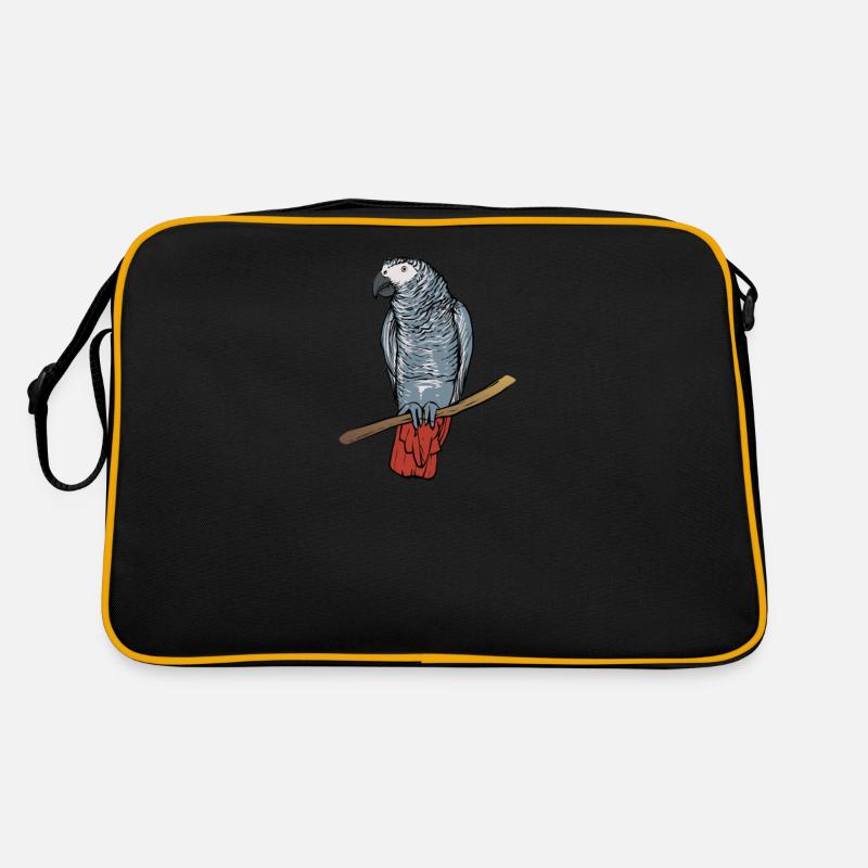 Grey Parrot I Parrot Motif for Bird Holder Retro Bag