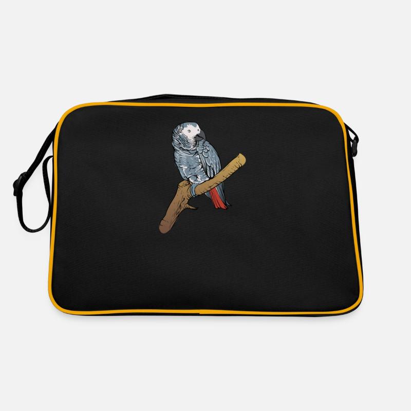 Grey Parrot I Parrot Motif for Bird Holder Retro Bag