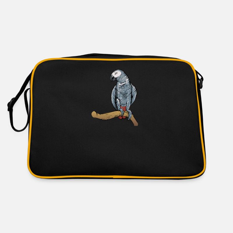 Grey Parrot I Parrot Motif for Bird Holder Retro Bag