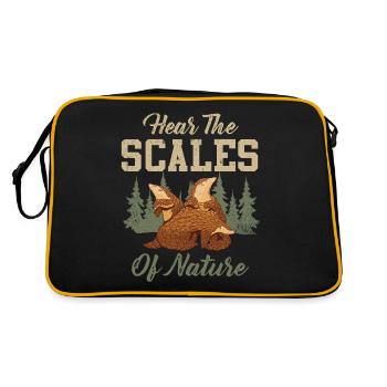 Amoureux des écailles de la nature pangolins - Sac Retro - noir/or - Dos