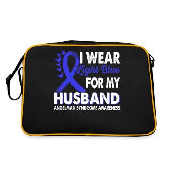 Wear light blue for awareness of the - Retro Bag - black/gold - Back