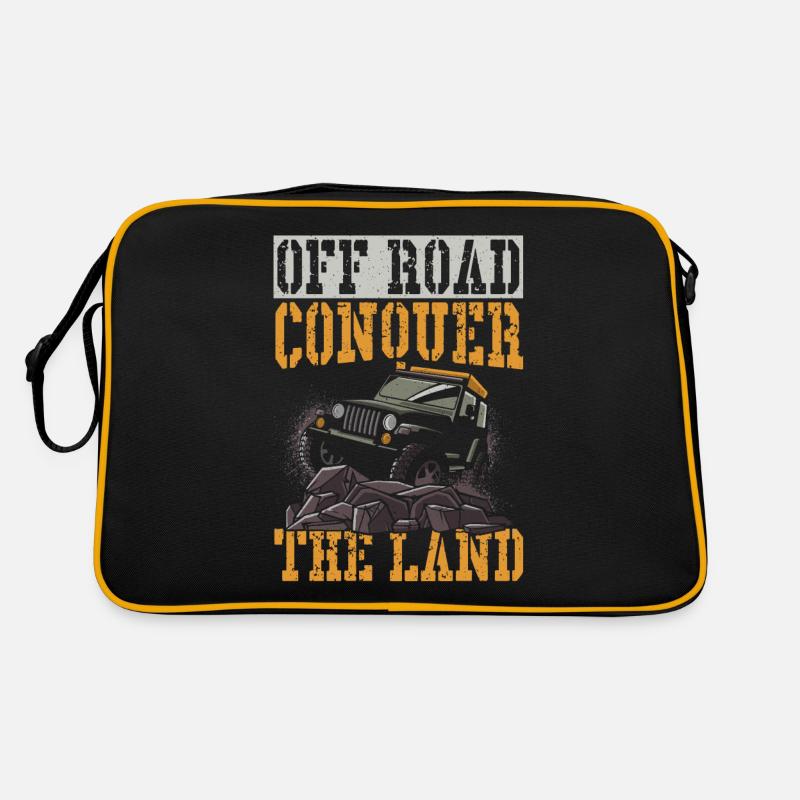 Off Road Conquer The Land Offroading Off-Roading Retro Bag