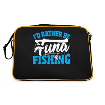 I'd Rather Be Tuna Fishing Tuna Fisherman Giant - Retro Bag - black/gold - Back