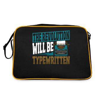 The Revolution Will Be Typewritten Typewriter - Retro Bag - black/gold - Back