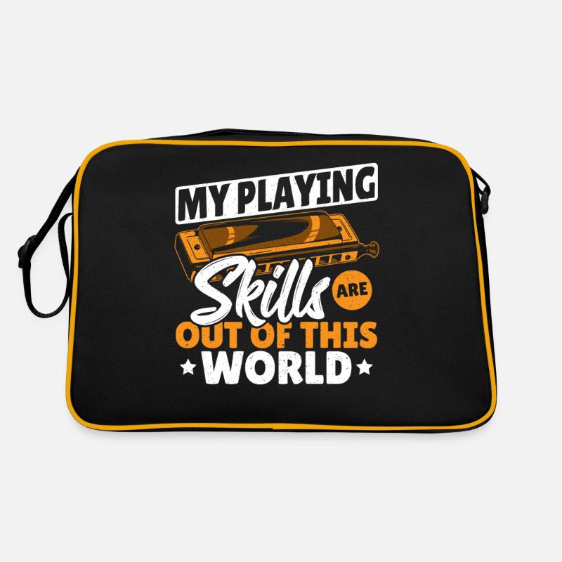 My Playing Skills Are Out Of This World Harmonica Retro Bag