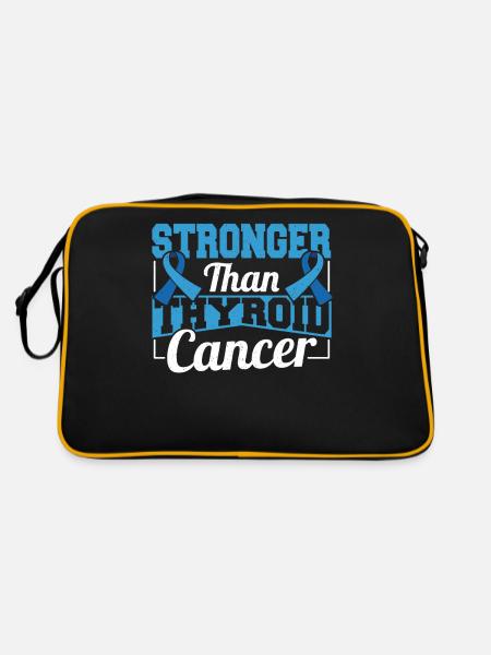 Stronger Than Thyroid Cancer Awareness - Retro Bag - black/gold - Back