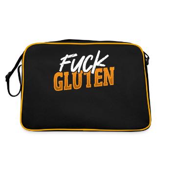 Fuck Gluten Gluten Free Gluten Free Diet - Retro Bag - black/gold - Back