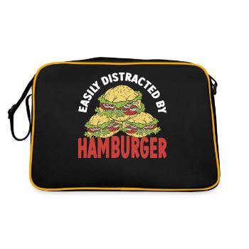 Facilement distrait par Hamburger Hamburger Fast - Sac Retro - noir/or - Dos