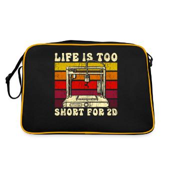 3D Printer Saying Funny Gift 3D Printing - Retro Bag - black/gold - Back