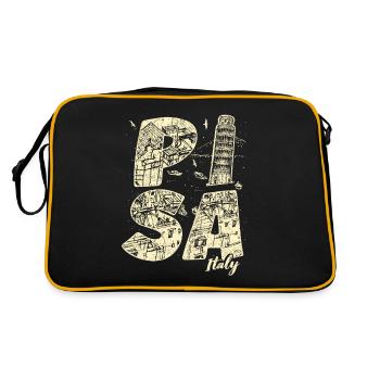 Pisa Italy Souvenir Holiday - Retro Bag - black/gold - Back