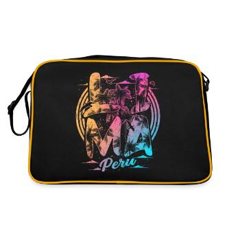 Lima Pérou Vacances Souvenirs - Sac Retro - noir/or - Dos
