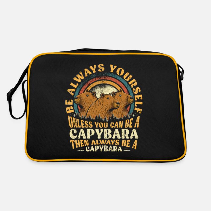 Capybara always be yourself Retro Bag