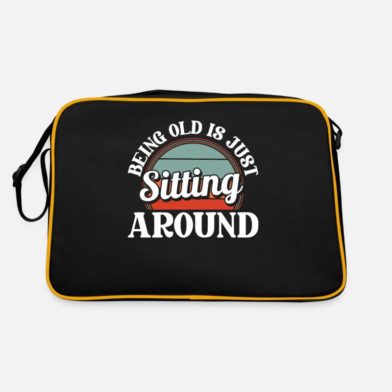 Schwarzer Humor - Retro Tasche - Schwarz/Gold