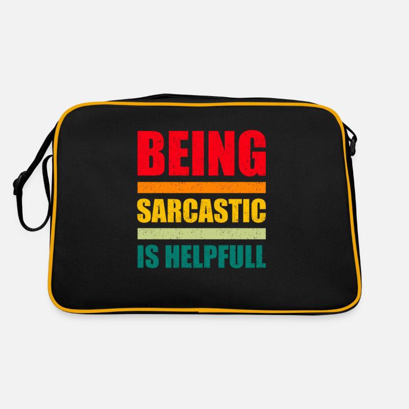 Schwarzer Humor Retro Tasche