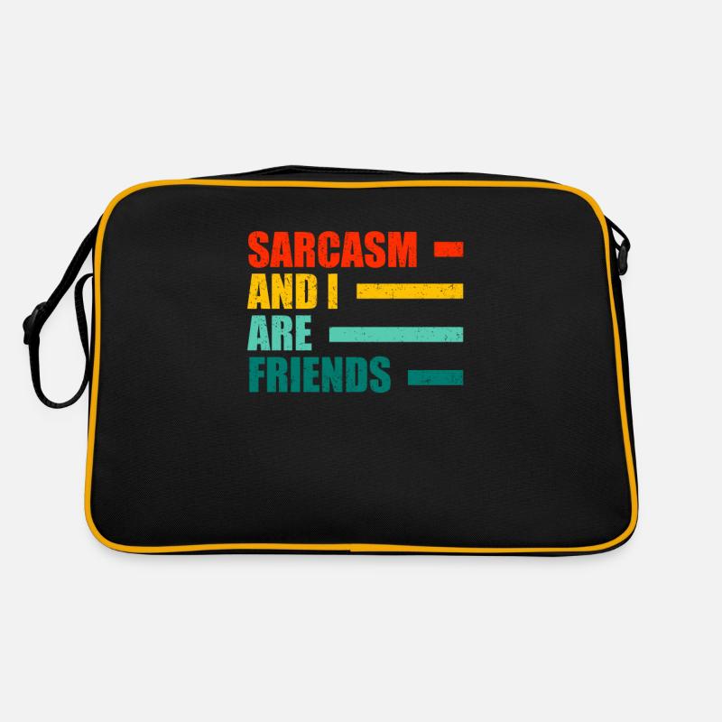 Schwarzer Humor Retro Tasche
