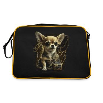 Chihuahua | Electrician Worker Electrical Job Dog - Retro Bag - black/gold - Back
