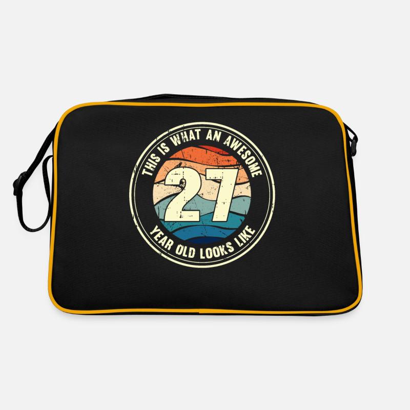27. Geburtstag so sieht man mit 27 Retro Geschenk Retro Tasche