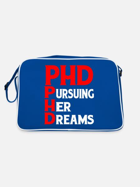 Ph.D. Poursuivre ses rêves 8 - Sac Retro - bleu/blanc - Dos