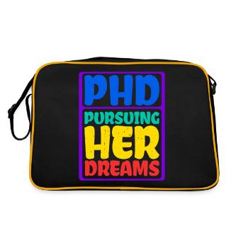 Phd Pursuing Her Dreams 7 - Retro Bag - black/gold - Back