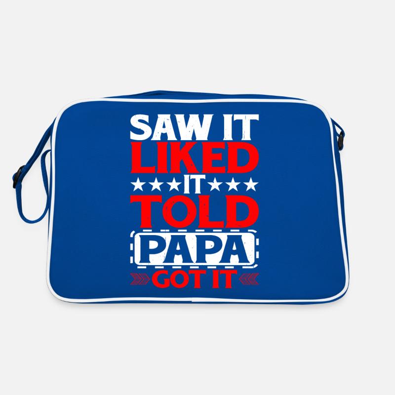 Saw It Liked It Told Papa Got It 12 Retro Tasche