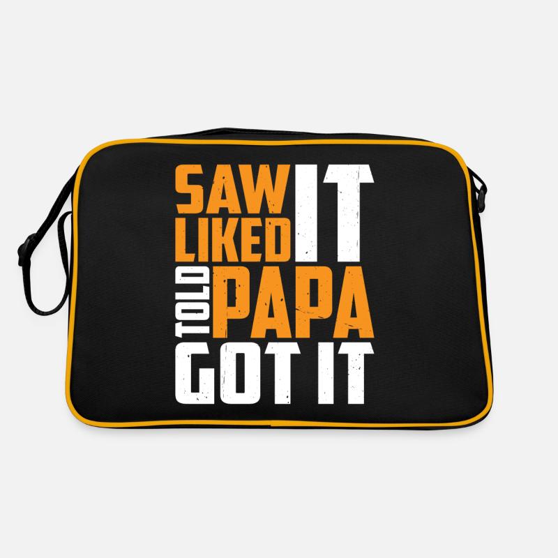 Saw It Liked It Told Papa Got It 13 Retro Tasche