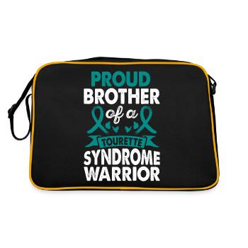 Brother of Tourette's Syndrome Warrior Consciousness, - Retro Bag - black/gold - Back