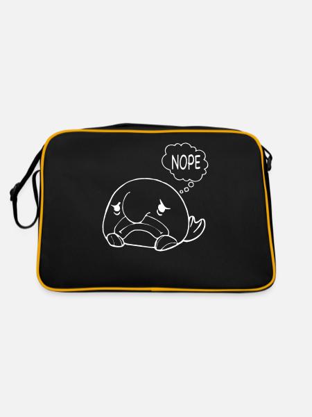 Costume de Blobfish - Visage de poisson Blob laid - - Sac Retro - noir/or - Dos