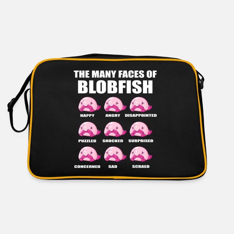 Blobfish Kostüm - Hässliches Blob Fischgesicht - Retro Tasche