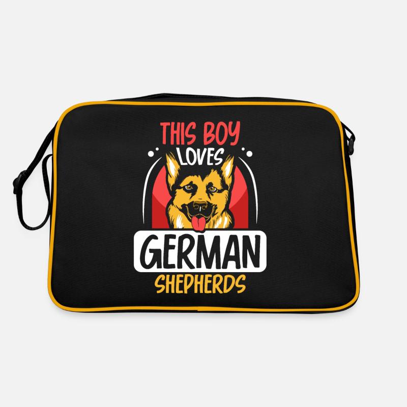 Ce garçon aime le berger allemand chien mignon Sac Retro