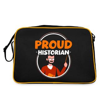 Stolzer Historiker Geschichte Beruf Historik - Retro Tasche - Schwarz/Gold - Hinten