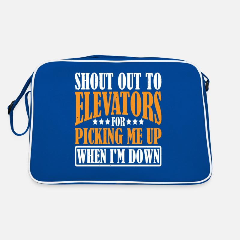 To Elevators For Picking Me Up When I'm Down 7 Retro Tasche