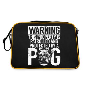 Cadeaux de carlin pour les amateurs de carlins - Sac Retro - noir/or - Dos