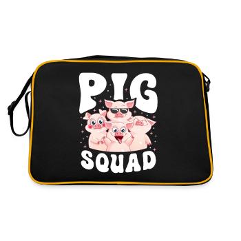Pig Trupp - Retro Tasche - Schwarz/Gold - Hinten