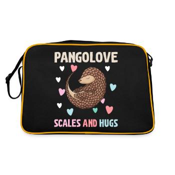 Pangolins and pangolins of pangolins - Retro Bag - black/gold - Back