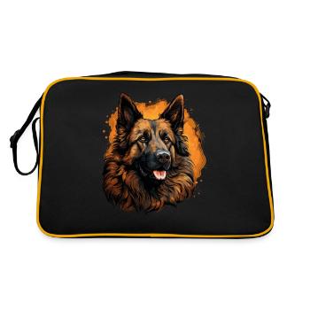 Berger Belge Chien Race Visage - Sac Retro - noir/or - Dos