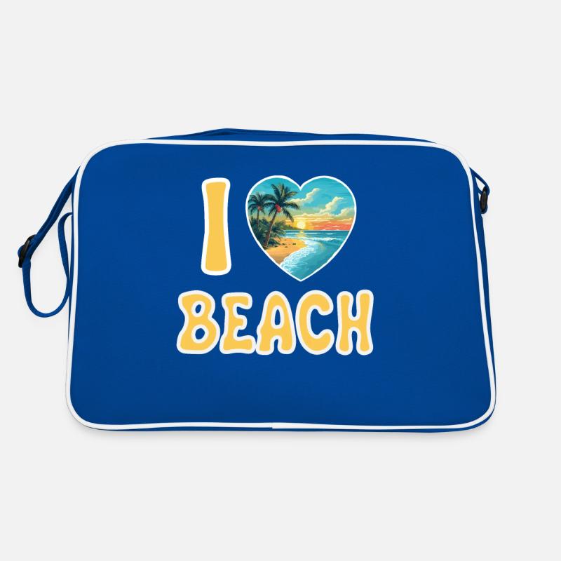 Strand - I love Beach Retro Tasche