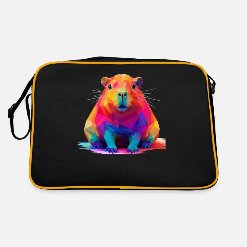 Capybara Low Polygon Design Retro Tasche
