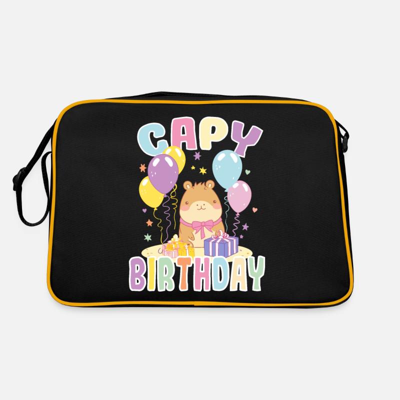Capy Anniversaire Mignon Capybara Anniversaire Sac Retro