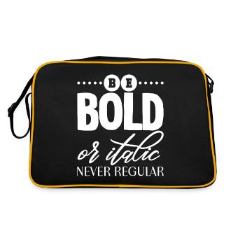 Soyez en gras ou en italique, jamais régulier 2 - Sac Retro - noir/or - Dos