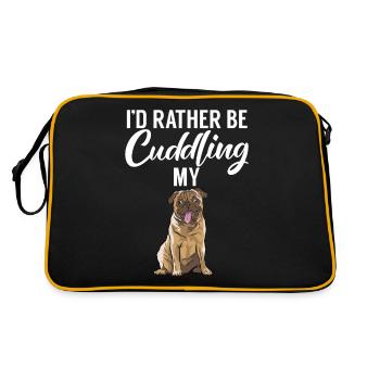 Cadeaux de carlin pour les amateurs de carlins - Sac Retro - noir/or - Dos