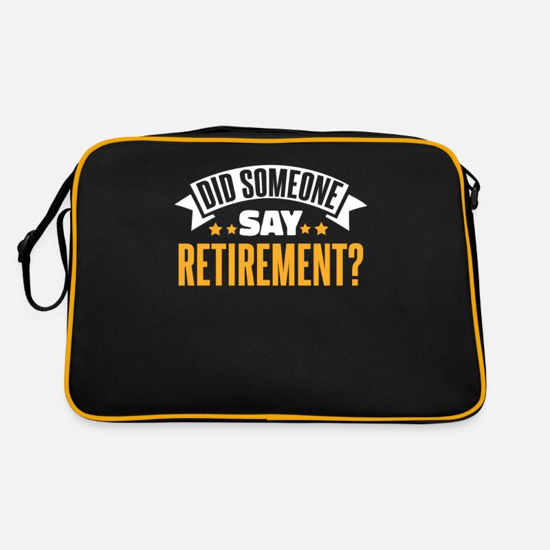 Rentner Rente Lustig - Retro Tasche - Schwarz/Gold