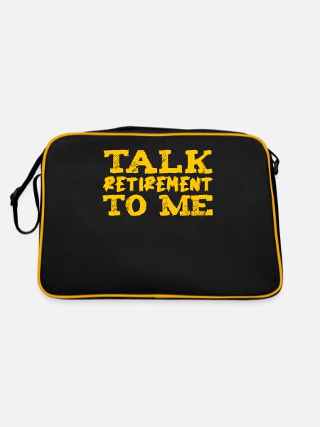 Rentner Rente Humot - Retro Tasche - Schwarz/Gold - Hinten